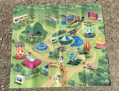 Dinosaur Park Play Mat Children’s Felt Pretend Play 70cmx80cm EUC