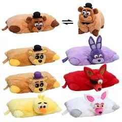 FNAF 2in1 Plush Pillow Toy 43Cm*30Cm Freddy Fazbear Foxy Cute Plush Pillow Gift