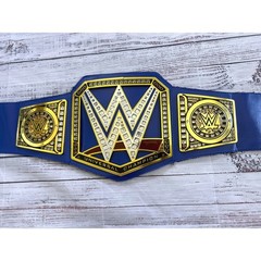 WWE Universal Champion Belt Kids Blue Gold Faux Crystal Replica One Size