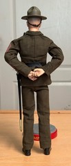 2001 Sideshow Toy Talking Gunnery Sgt. R. Lee Ermey 12″ Action Figure & Stand!
