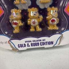 Care Bears Super Shiny Gold & Ruby Edition Collector 6-Pack New