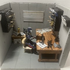action figure diorama 1:12 Made From Styrofoam, Wooden And Plastic Parts