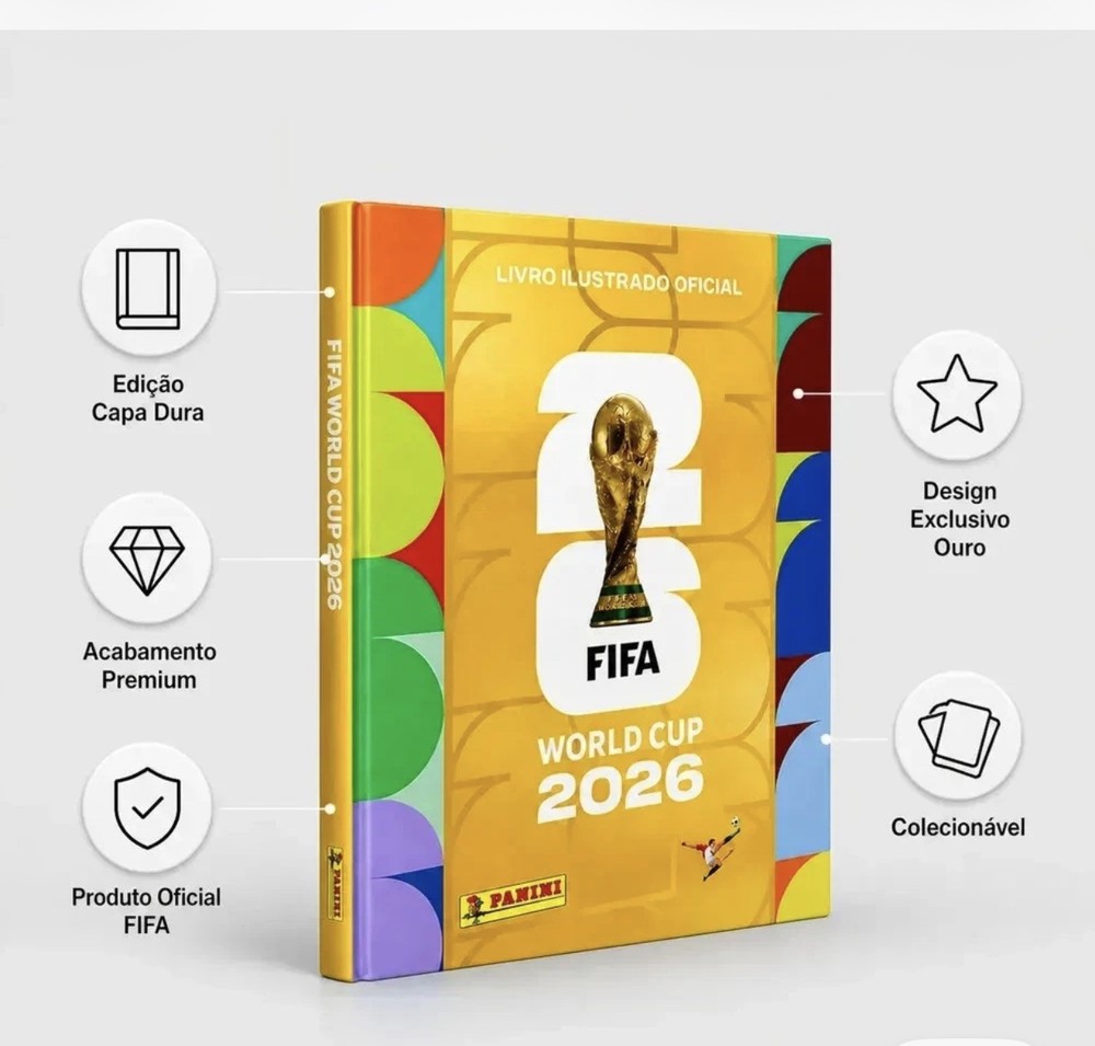 Golden and Silver Album 2026 World Cup Hardcover FIFA WC Brazilian Edition