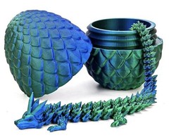 3D Printed Dragon Egg Crystal Full Articulated Laser Green Fidget Toys Kids Gift