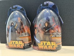 Star Wars ROTS 2005 Anakin Skywalker Figure Battle Damage & Lightsaber Attack