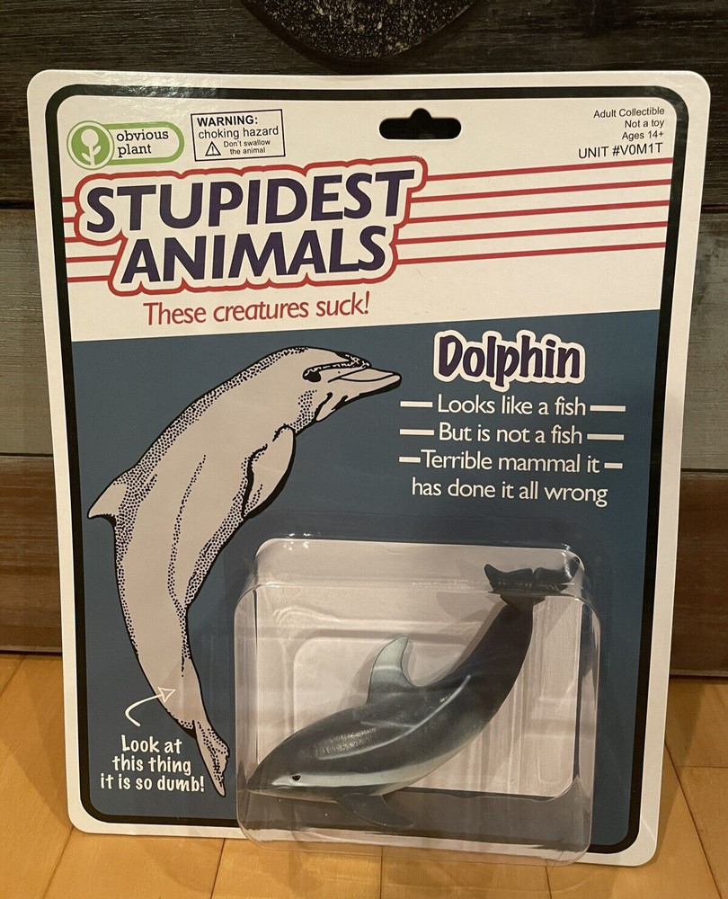 Obvious Plant Stupidest Animals Dolphin Figure Internet Meme Art Toy /750