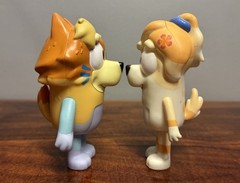 NEW Set 2 Bluey Aunt Frisky Uncle Rad LOT Figure Toy Dog Heeler Extended Family