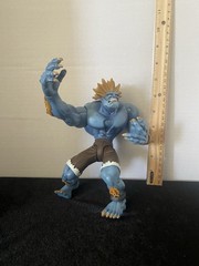1999 Street Fighter Alpha 3 Blue Blanka Round 1 ReSaurus Action Figure
