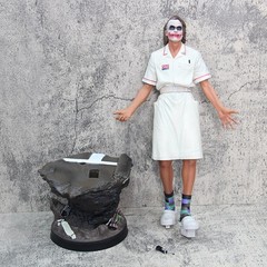 Dark Knight Joker Nurse 54cm Statue Heath Ledger DC Movie Collectible Figure
