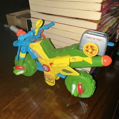 Vintage 1992 TMNT Raphael Muta Bike Action Figure Vehicle Motorcycle Complete