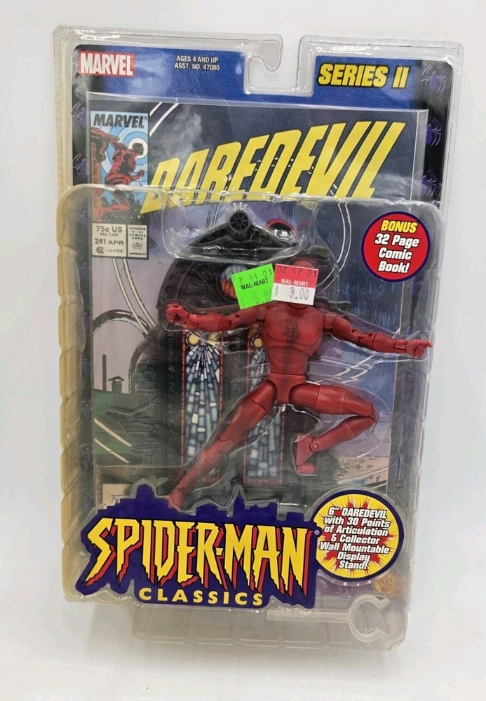 Daredevil Figure Spider-Man Classic with #241 Comic Toy Biz 2001 New Read