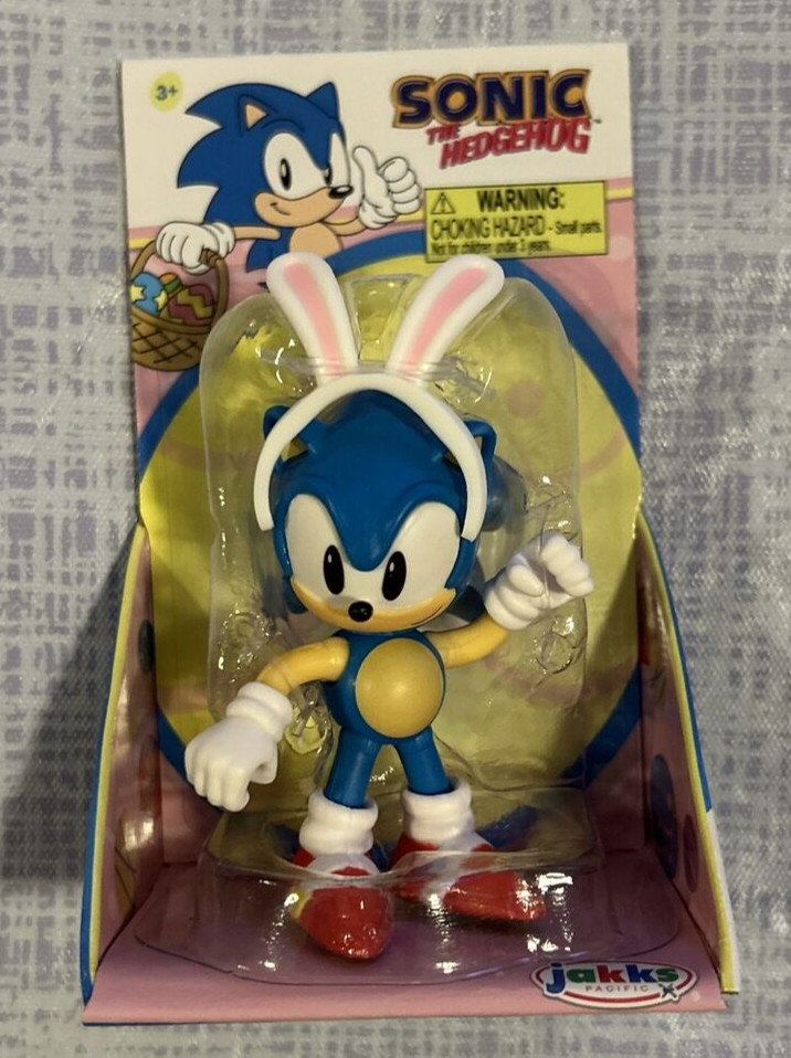 NEW 2024 Jakks Sonic the Hedgehog Easter SONIC WITH BUNNY EARS 2.5 Inch