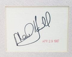 Mark Hamill Autograph dated April 29 1987 Matted Photo of Mark Hamill Authentic