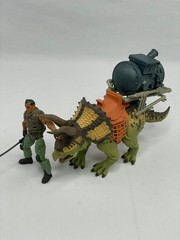 Dino Commander Triceratops Beast Taming Squad Dino and Wrangler Figure Playset