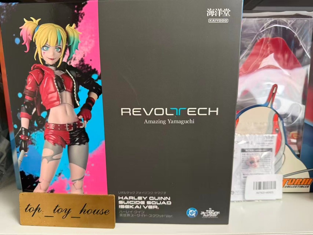 Kaiyodo Revoltech Amazing Yamaguchi Harley Quinn Suicide Squad ISEKAI Ver.&Bonus