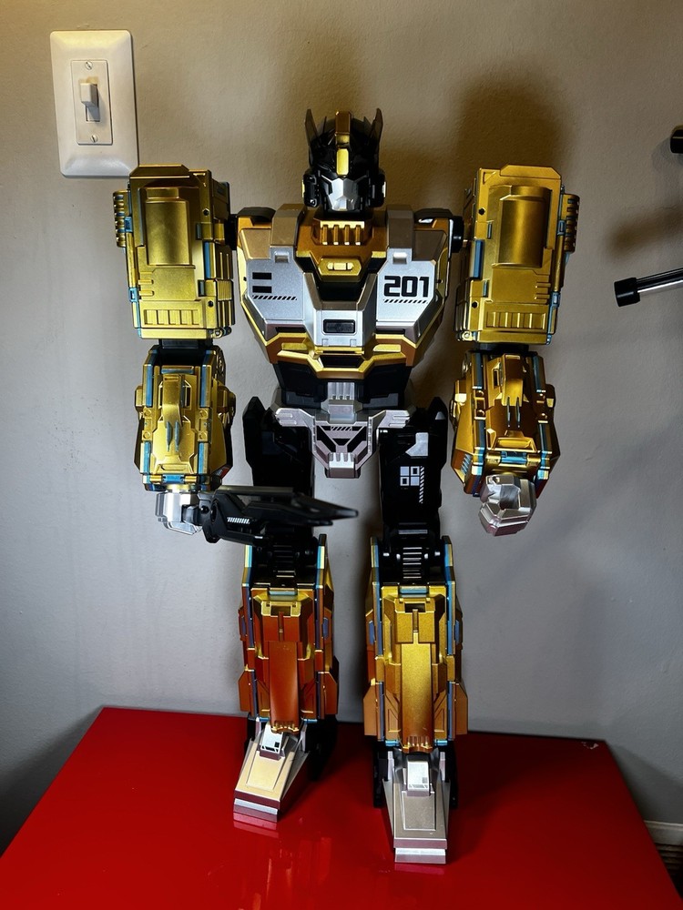TRANSFORMING ROBOT SAMS CLUB MEMBER’S MARK HUGE 23″ GOLDTONE TO BLUE TOY TESTED