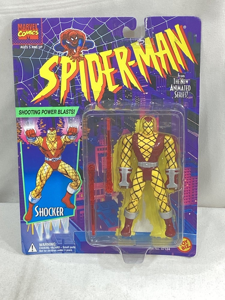 1994 Toybiz Marvel Spider-Man Animated Series Shocker Figure MOC Sealed FREESHIP
