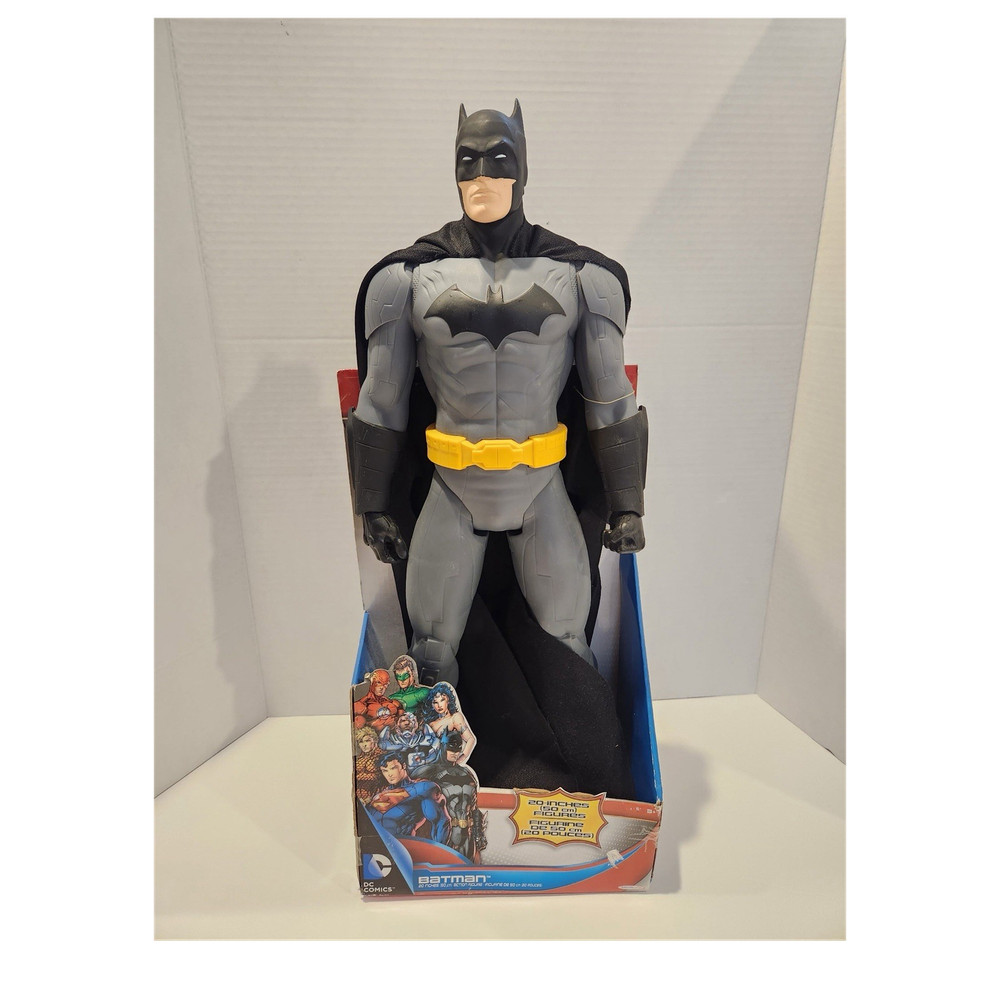 DC Comics Batman 20 Inch Action Figure Gray Black Yellow With Cape & Clothes