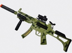 M4 Carbine, Light Up Combat Rifle Machine Gun Toy, Light/Sound/Vibration, Batter