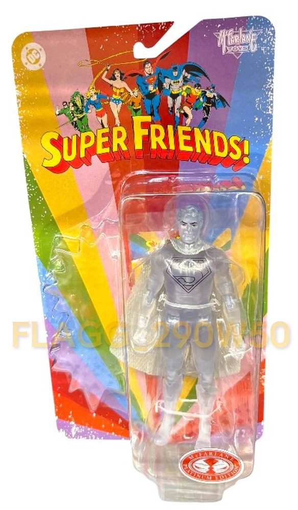NEW McFarlane DC Super Friends CRYSTALLIZED SUPERMAN 6″ Figure RED PLATINUM