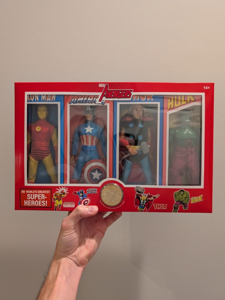 Disney Parks 2026 Mego Marvel Avengers 4 Pack Thor Hulk Captain America Iron Man