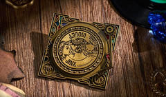 Official League of Legends Arcane Jinx Record Metal Badge Rotatable Souvenir