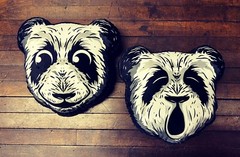 Plush Accent Throw Pillow Cushion Decor Panda Bears Animals