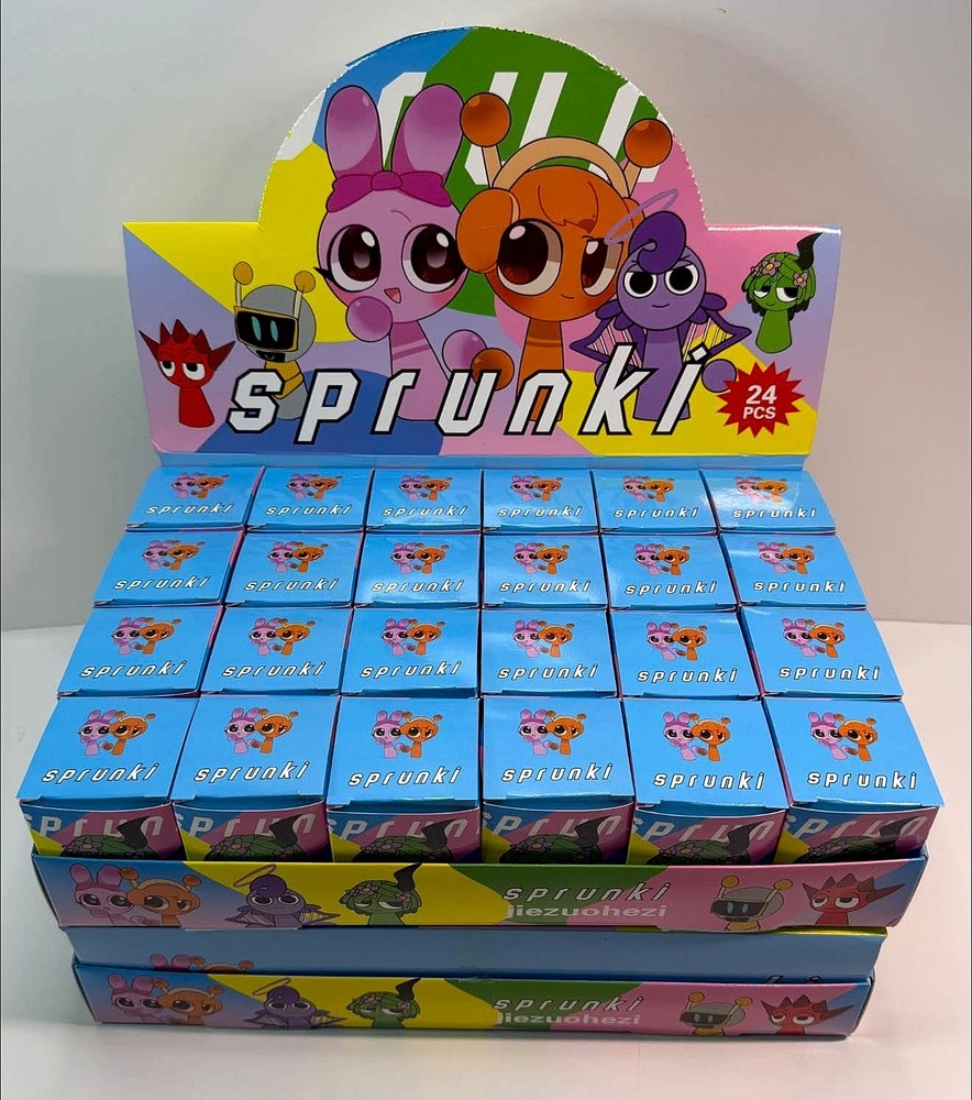 Mystery Sprunki Keychain 4‑Pack • Random Characters • Boxed