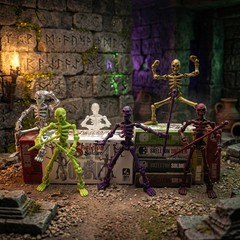 6 Pack T13 Skeleton Action Figure Set Each with Scepter & 2 Hand Types Titan …