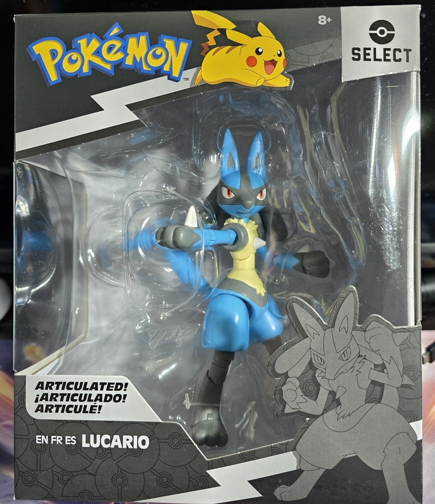 Pokemon Lucario Action Figure Jazwares Select Series 2 Articulated Nintendo New
