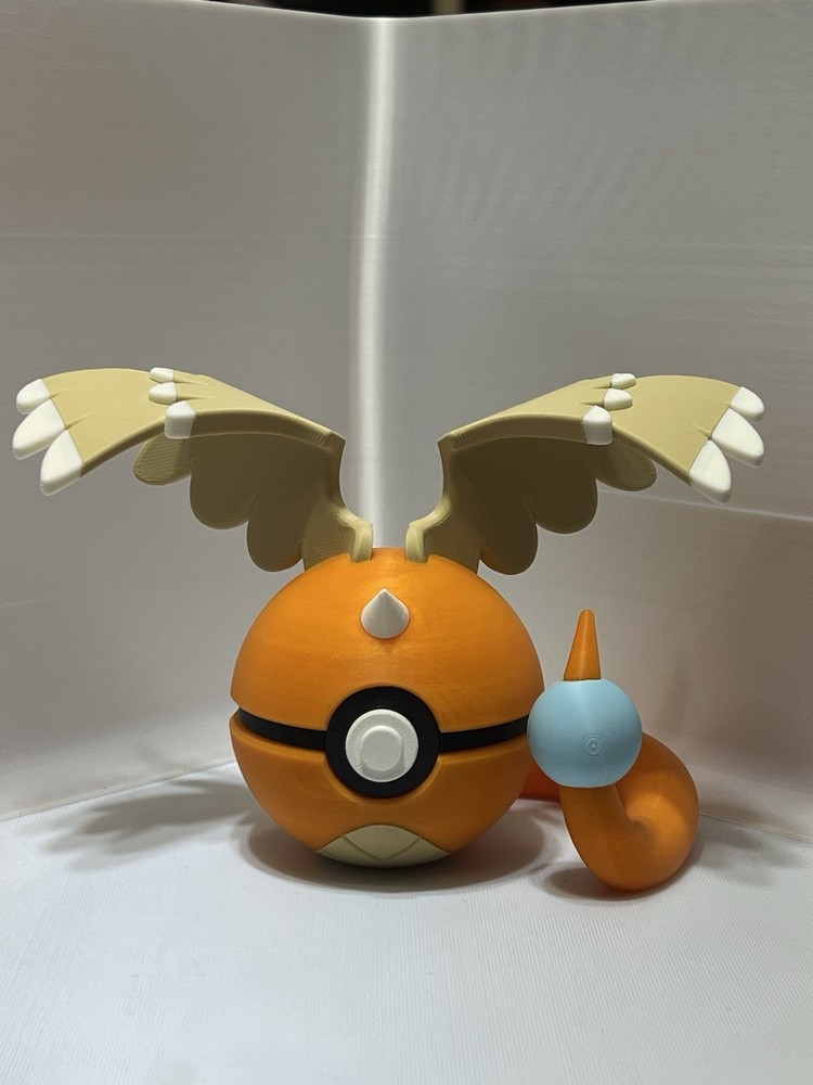 Pokemon Mega Dragonite Pokeball 3D Printed Display Collection
