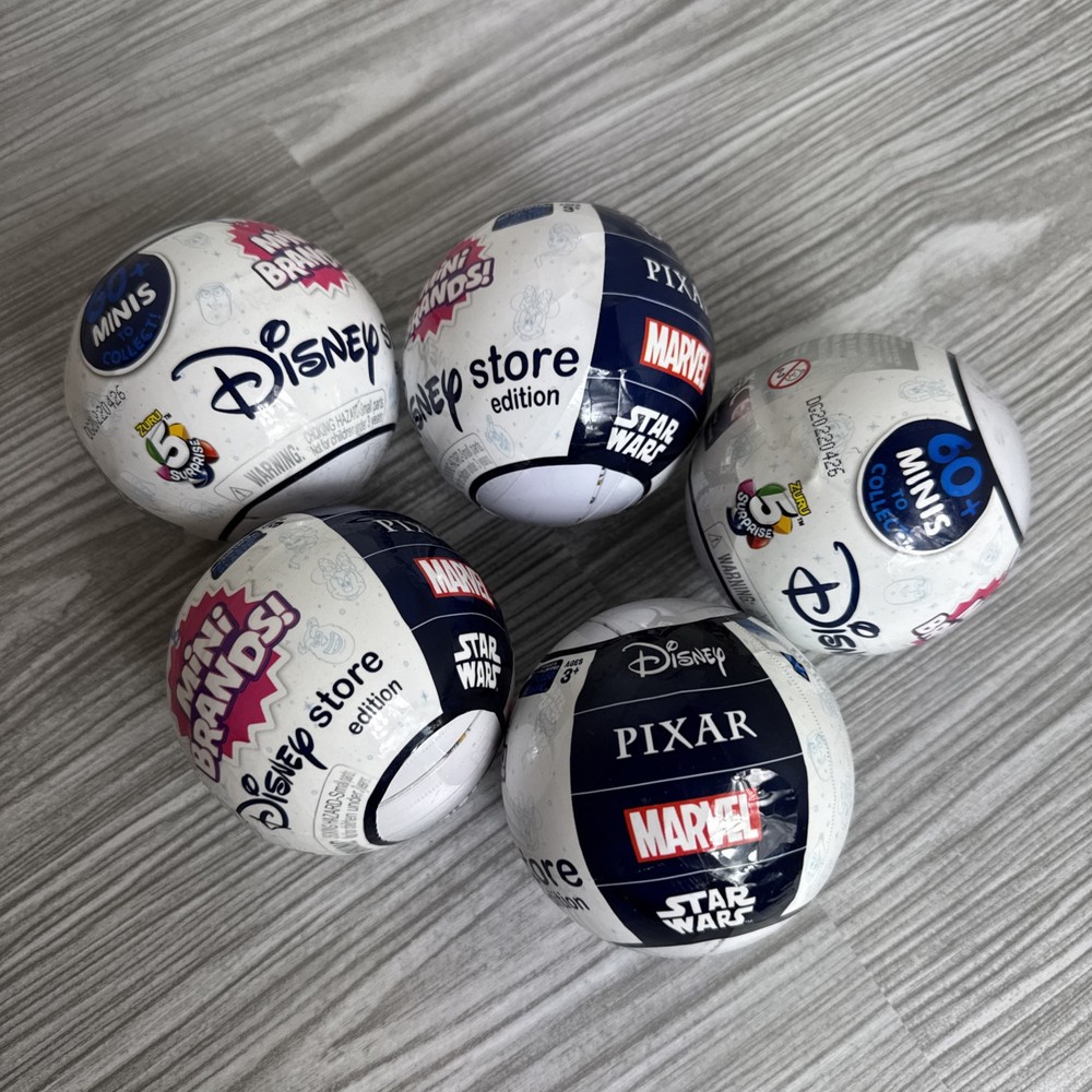 Disney Store Edition 1 – MINI BRANDS 5 PACK of Zuru 5 Surprise Stocking Stuffer