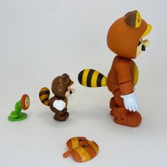 Super Mario Bro Movie TANOOKI 2.5 & 5” Action Figures Jakks Pacific Toys Raccoon