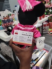 New Disney Minnie Mouse Graduation Pink Robe w/pink And White Slash T10