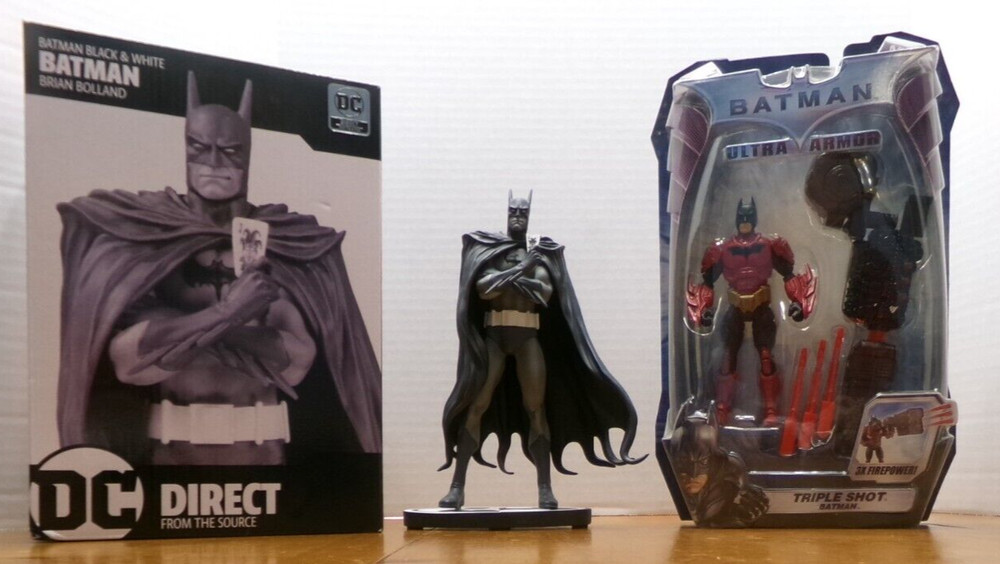 FATHER & SON BATMAN SPECIAL DEAL STATUE #’D BRIAN BOLLAND & TRIPLE SHOT FIGURE