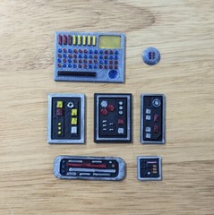 7x Control Panels for 3.75 IN FIGURE DIORAMA