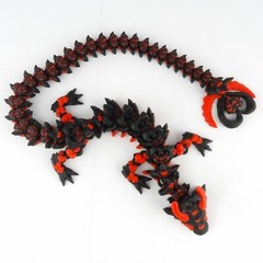 Valentines Dark Heart Dragon Articulated and 3d printed – Multicolor!