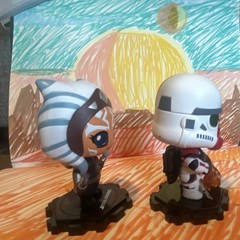 Star Wars Cosbi Bobblehead Series Ahsoka Tano & Incinerator Stormtrooer bundle
