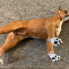 PAPO Dog and Cat Companions Boxer Toy Figure, Brown/White (54019)