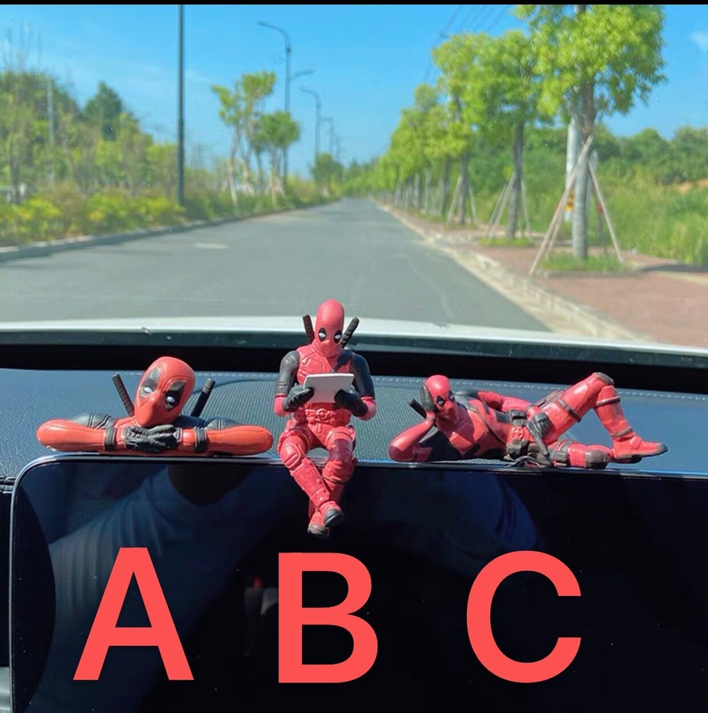 X-Men Deadpool Car Ornament Interior Dashboard Toy Anime Decoration Mini Figures
