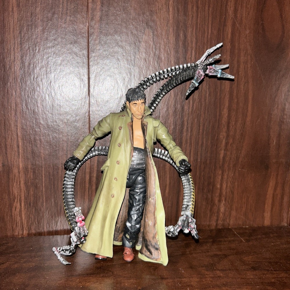 Spider-Man 2 Doc Ock Action Figure Tentacle Attack 6″ ToyBiz 2004 claws missing