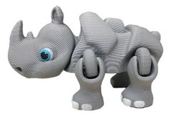 3D Printed Rammer Rhino Figure Mini – Articulated Animal