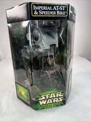 Star Wars Power of the Jedi POTJ Imperial AT-ST & Speeder Bike Paploo BRAND NEW