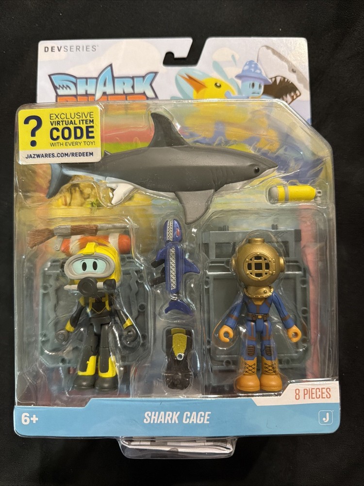 DEVSERIES Game Pack w/ Code Shark Bite 2: Shark Cage Diver Sea Diver 3-Pack New