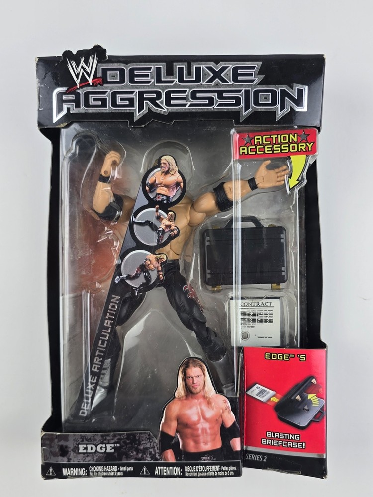 WWE Deluxe Aggression Edge Figure Jakks 2006 Series 2 Briefcase