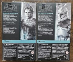 STAR WARS BLACK SERIES CLONE CAPTAIN REX 16 ANAKIN SKYWALKER 17 LOT IN HAND MIP