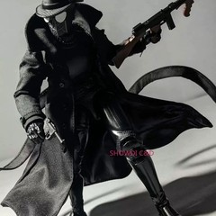 1/12 Spider-Man Noir Black Wired Trench Coat For 6″ ML Action Figure Body New