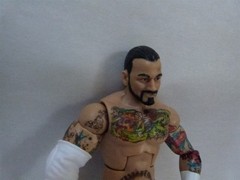 RARE 2012 Mattel WWE Elite Collection Series 20 CM Punk Figure Blue Shorts 7″