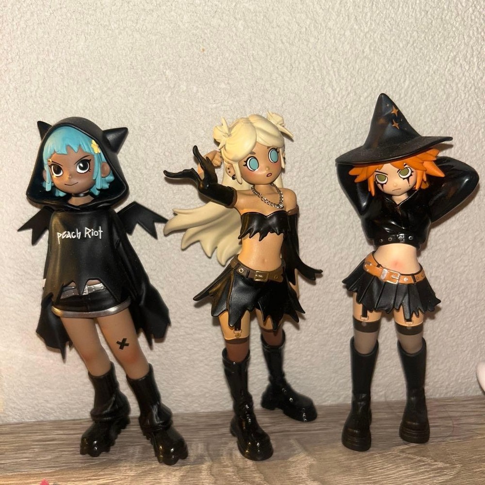 POP MART PEACH RIOT Witchy Punk PVC Figure Set of 3 Limited Art Toys | Open Box
