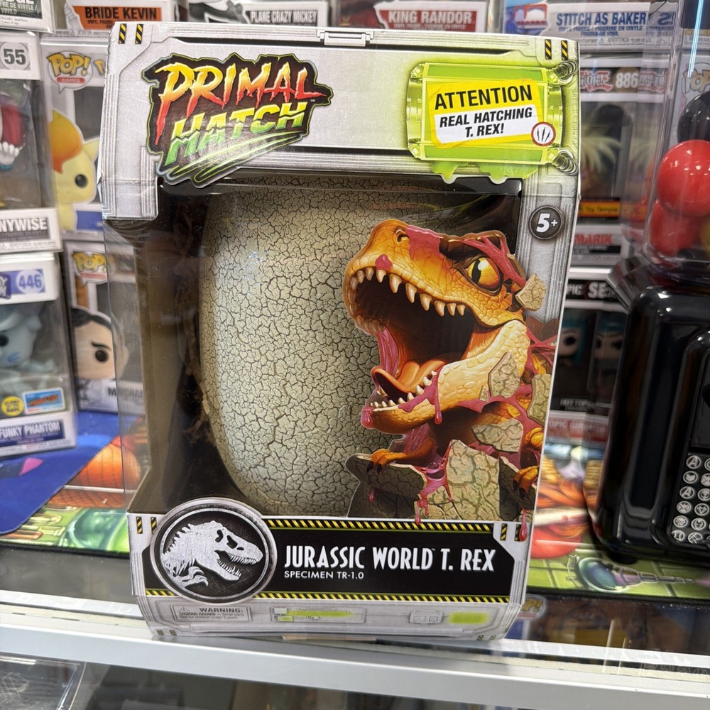 Jurassic World Primal Hatch T-Rex Interactive Hatching Dinosaur Toy NEW